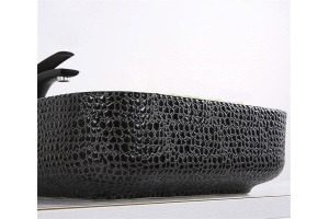 Раковина накладная CeramaLux NC 39 см черный (D1303H004) - 3