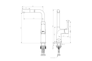 Смеситель Lemark Ursus для кухонной мойки LM7205BLR - 2