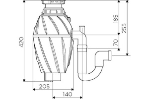 Измельчитель отходов Omoikiri Nagare 750 - 2