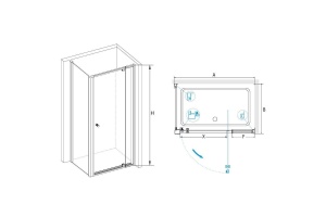 Душевой уголок RGW Passage 70х90 черный стекло прозрачное - 2