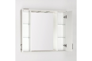 Зеркало-шкаф Style Line Олеандр-2 90/С Люкс, рельеф пастель - 2