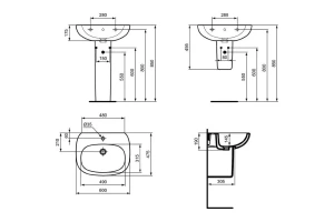 Пьедестал для раковины Ideal Standard Tesi белый - 3