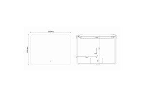 Зеркало Vincea 80х60 с подсветкой и антизапотевателем - 3