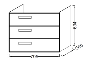 Тумба под раковину Jacob Delafon  79.5 см (EB1308-E10) - 2