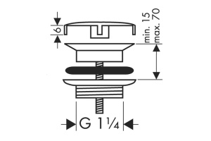 Донный клапан для раковины Hansgrohe шлифованная бронза - 2