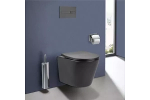 Подвесной унитаз Vincea Piatti серый матовый с сиденьем микролифт - 2