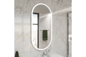 Зеркало STWORKI Мальмё 120 с подсветкой, сенсор на зеркале, овальное, настенное - 3