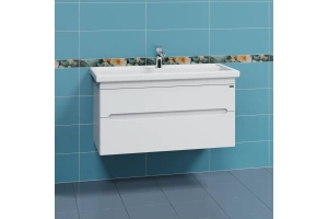 Тумба с раковиной подвесная Санта Лондон 100 белый