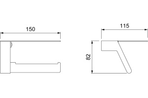Держатель туалетной бумаги Timo Selene 10043/00 с полкой для телефона - 2