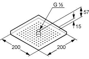 Верхний душ Kludi A-QA 6653005-00 20 см - 3