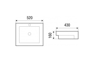 Раковина встраиваемая Weltwasser WW DEILBACH 4012 52 белый (10000003885) - 2