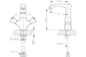 BRAVAT Whirlpool F178112C Смеситель для умывальника - 3