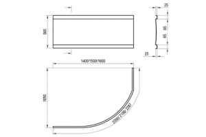 Экран для ванны фронтальный RAVAK Rosa I (CZL1000A00) - 2