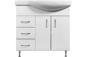 Тумба под раковину Stella Polar Концепт Коралл 80 L белый - 2