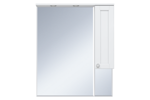 Зеркало Misty Латте 85 R c подсветкой, белая эмаль