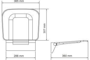 Сиденье для душа Wasserkraft SS404 черное - 2