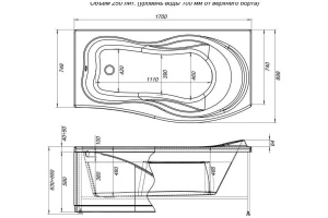Акриловая ванна Aquanet Borneo 169.8x89.8 см (00203910) - 3