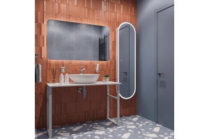 Консоль DIWO Элиста 120 белый мрамор, с раковиной Moduo 55 Leaf - 3