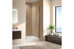 Душевая дверь в нишу Cezares Eco O B-1-65-C-Cr стекло прозрачное