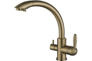 Смеситель Paulmark Essen для кухонной мойки, бронза Es213001Br