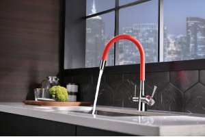 Смеситель Lemark Comfort (LM3075C-Red) для кухни  с подключением к фильтру с питьевой водой - 3