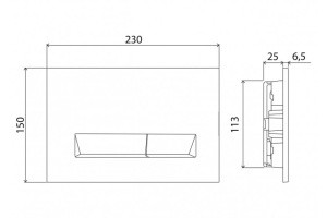 Кнопка смыва BelBagno MARMI хром матовый (BB011-MR-CHROME.M) - 2