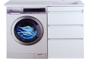 Тумба с раковиной Misty Фостер 120 напольная, под стиральную машину - 3