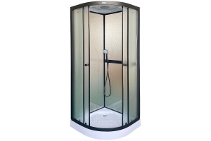 Душевая кабина Parly Frost 80х80 черная стекло матовое