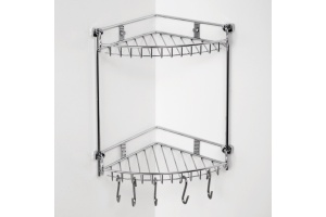Полка Wasserkraft K-1222 2-ярусная, с крючками - 2