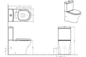 Чаша для унитаза-компакта Bravat Rael CX01016UW-PA с микролифтом - 2