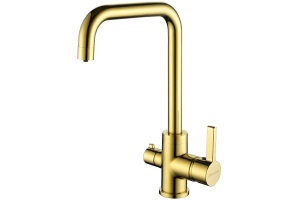 Смеситель Paulmark Logas для кухонной мойки, золото Lo213021-G