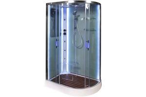 Душевая кабина DETO A102LLED+GMKN с средним поддоном - 3