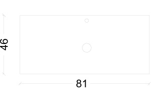 Столешница под раковину Armadi Art Vallessi 80 белый - 2