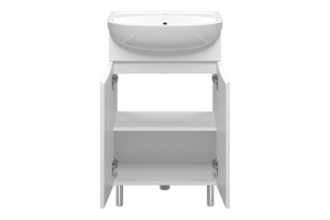 Тумба под раковину Misty Смайл 50 белая глянцевая - 2