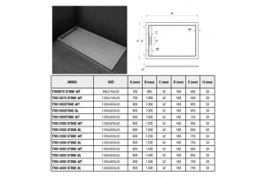 Душевой поддон с сифоном WeltWasser WW TRS 10070 STONE-WT 100х70 белый (10000004370) - 2
