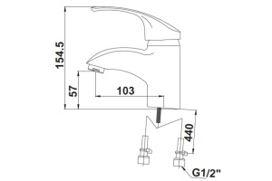 Смеситель Kaiser Classic 16011 для раковины - 2