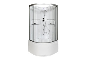 Душевая кабина Deto L 90х90 с гидромассажем, хром (L690NLED+GM) - 2