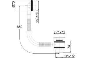 Слив-перелив Allen Brau Infinity Square 5.21028-31 чёрный матовый - 2