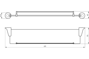 Полка Veragio Oscar OSC-5211.CR хром - 2