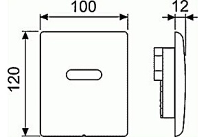 Кнопка смыва TECE Planus Urinal 6 V-Batterie 9242356 белая - 2