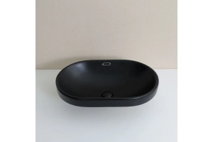 Раковина накладная CeramaLux N 60 см черный матовый (5006CMB)