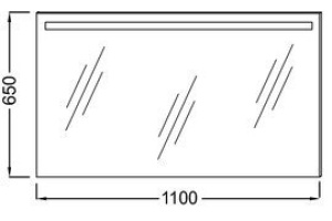 Зеркало в ванную Jacob Delafon  110 см (EB1417-NF) - 2