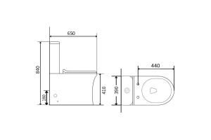 Унитаз-компакт Agger белый с бачком и сиденьем микролифт - 3