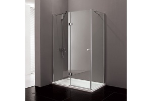 Душевой уголок Cezares Verona 120х100 хром стекло рифленое
