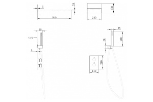 Душевая система Abber Wasser Insel с термостатом черная матовая - 2