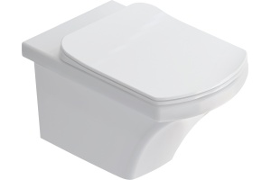 Комплект Унитаз подвесной STWORKI Хальмстад SETK2804-0606-001-1-6000 с микролифтом + Система инсталляции для унитазов EWRIKA ProLT 0026-2020 с кнопкой смыва 0053 золото матовое - 3