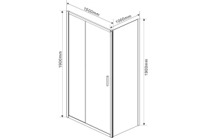 Боковая стенка Vincea Garda 100х190 хром стекло рифленое - 3