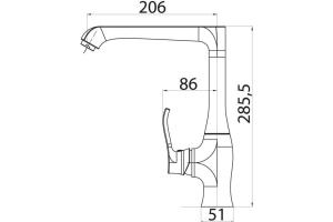 Смеситель BelBagno Trula TRU-LAM-CRM для кухонной мойки - 2