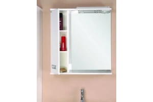 Зеркало-шкаф Onika Балтика 67 L с подсветкой, белый (206701) - 3