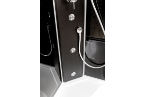 Душевая кабина Deto L 100х100 гидромассажем, без крыши, черный (L810NGMBLACK) - 3
